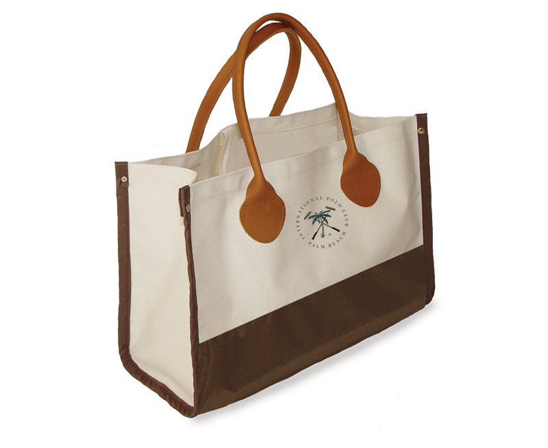 790NL Fashion Tote /Nylon Accents & Leather Handles