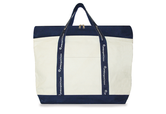 5M Two Tone Tote with Deluxe Recessed Top Zipper
