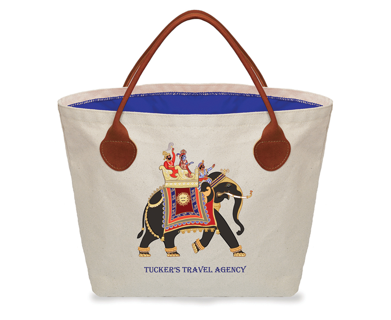 727(D)X Tote with Spade End Leather Handles