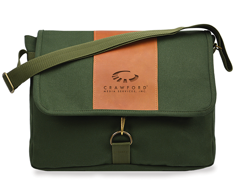 686L Courier Bag with Leather Flap