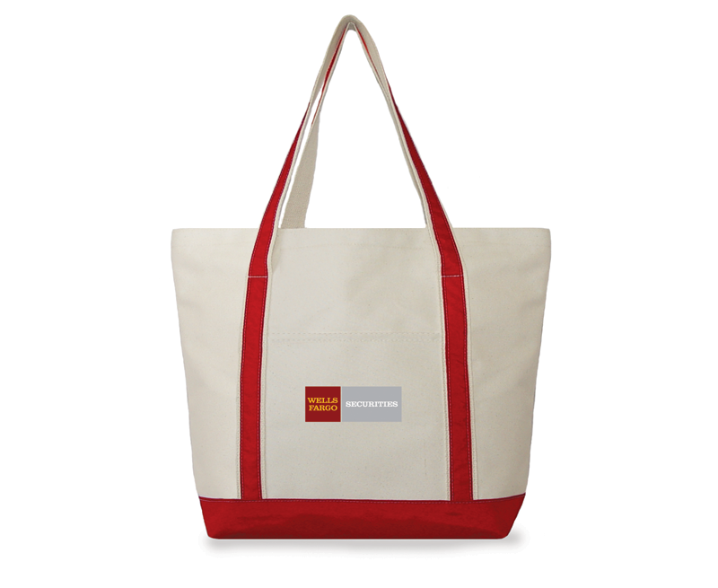 Two Tone Totes ~ Canvas with Nylon Trim
Open Top Tote with Front Pocket 